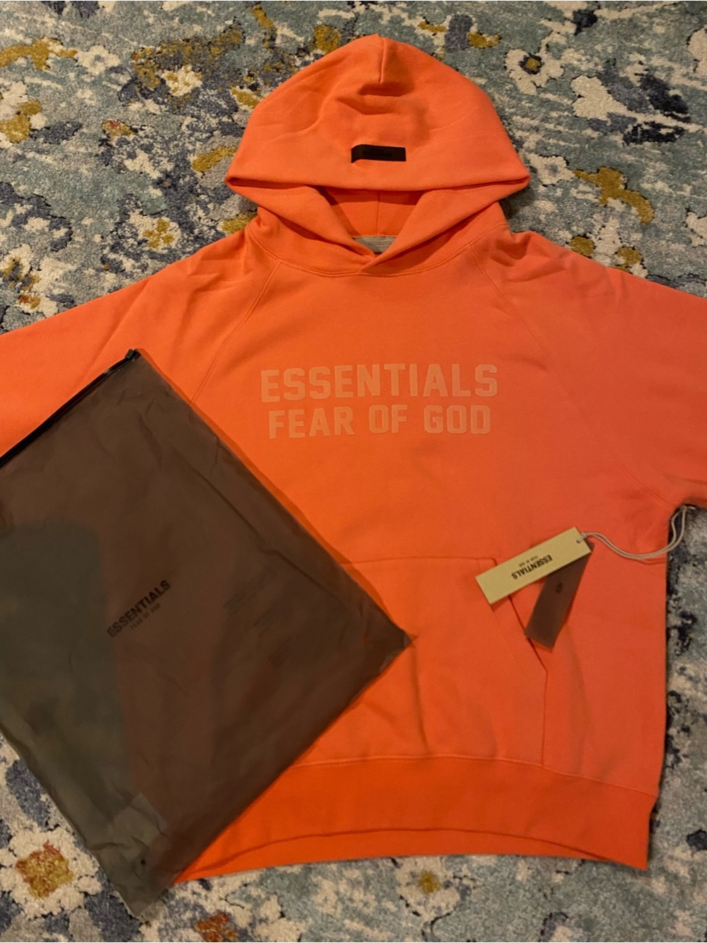 Essentials Fear of God Coral Hoodie